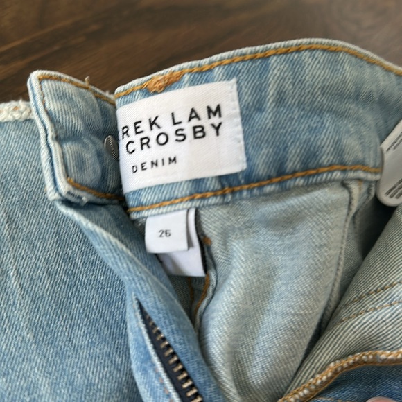 10 Derek lam Crosby wide leg fringe denim size 26 - Picture 2 of 3